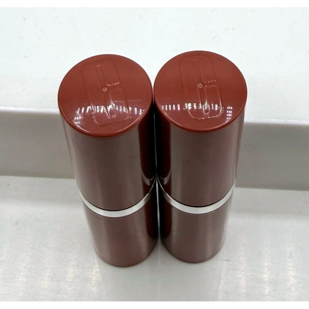 Clinique Pop Lip Colour + Primer 02 Bare Pop Shimmer Nude Lipstick Set of 2